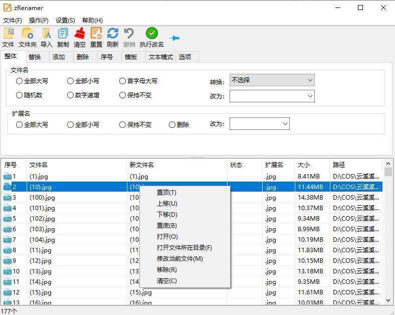zRenamer(批量改名工具)v1.5 绿色版-八九源码网