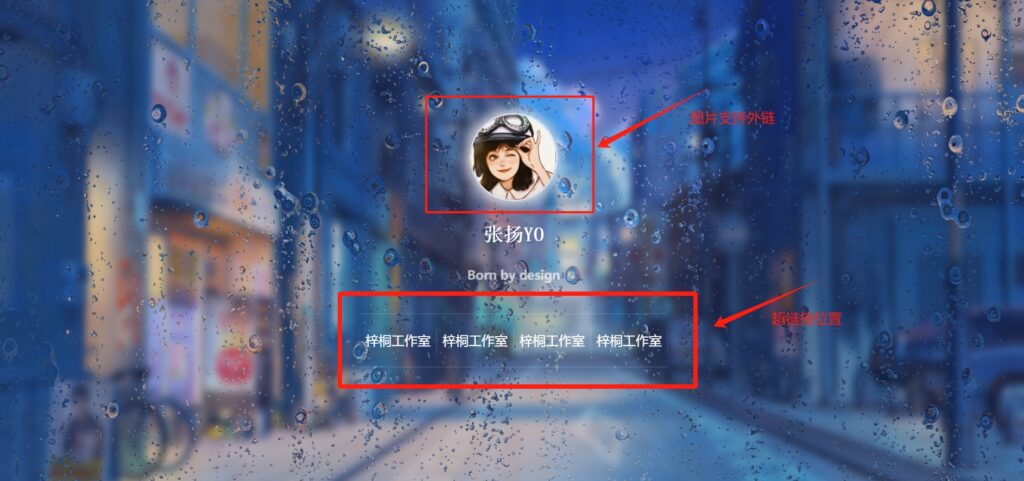 [亲测可用]精美动态雨滴玻璃效果个人工作室引导页主页HTML源码-八九源码网